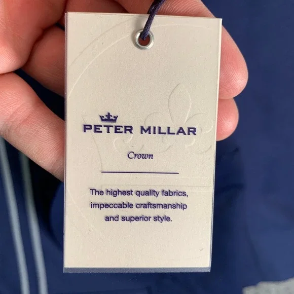 Peter Millar Blazer Jacket Men Large Navy Regular Preppy Unlined Sport Coat NEW